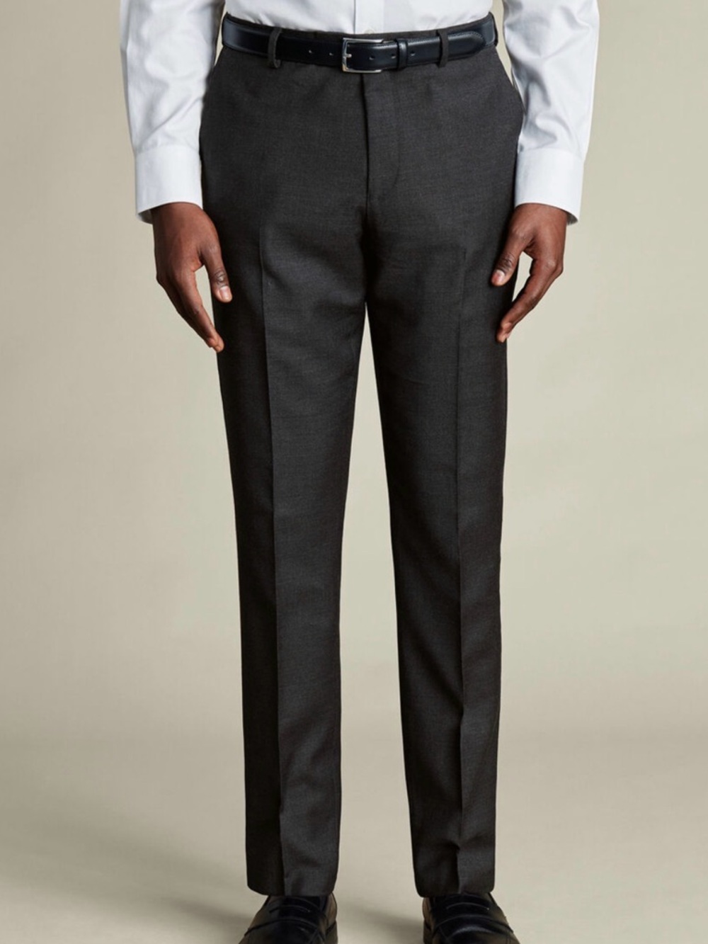 Men's Charcoal Dress Pants - Classic Tailored Fit